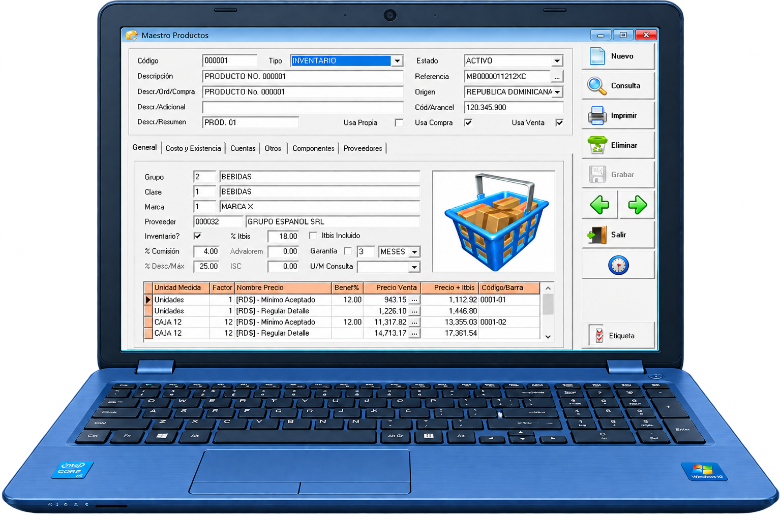 SymaSoft - maestro de productos